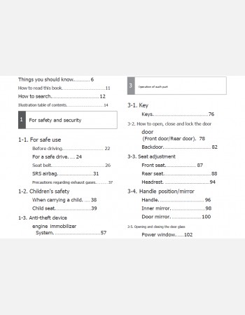 toyota probox 2020-2021 owners manual in english